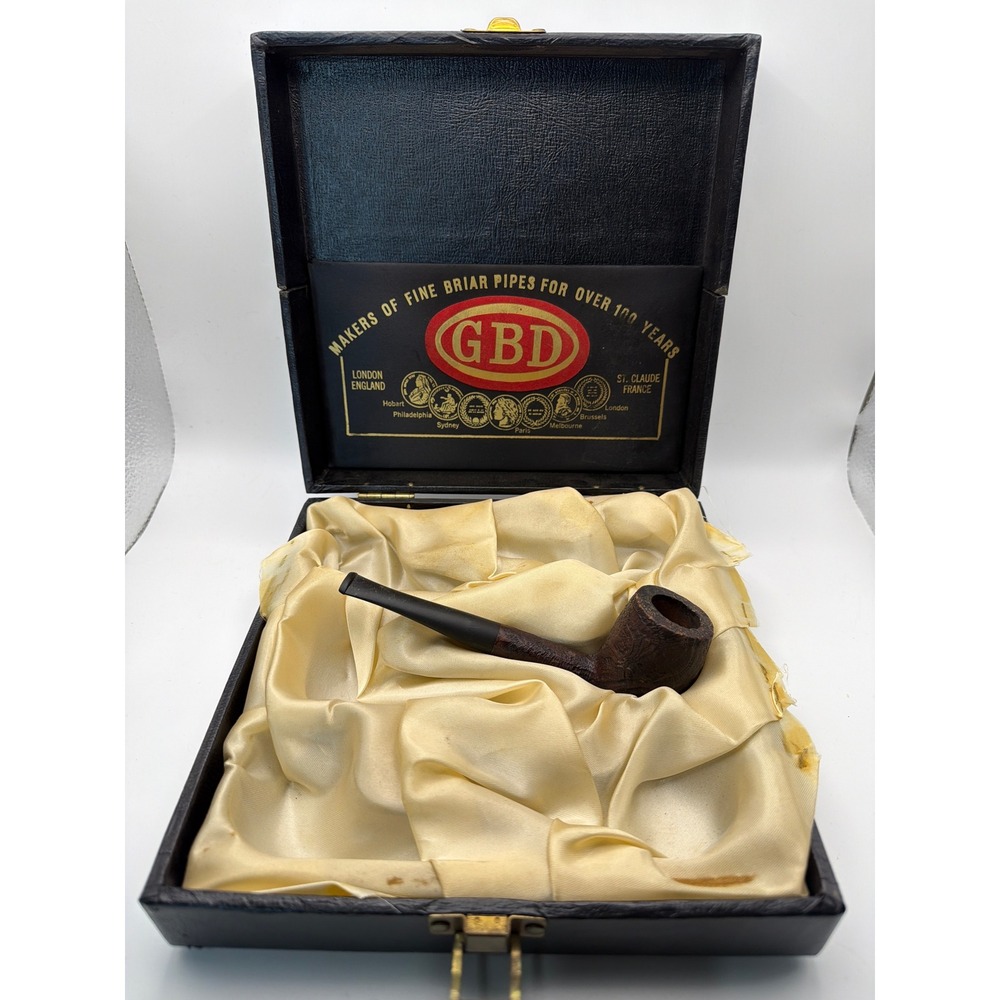 Vintage Ropp Pompei B10 Briar Tobacco Pipe France Sandblasted GBD Case